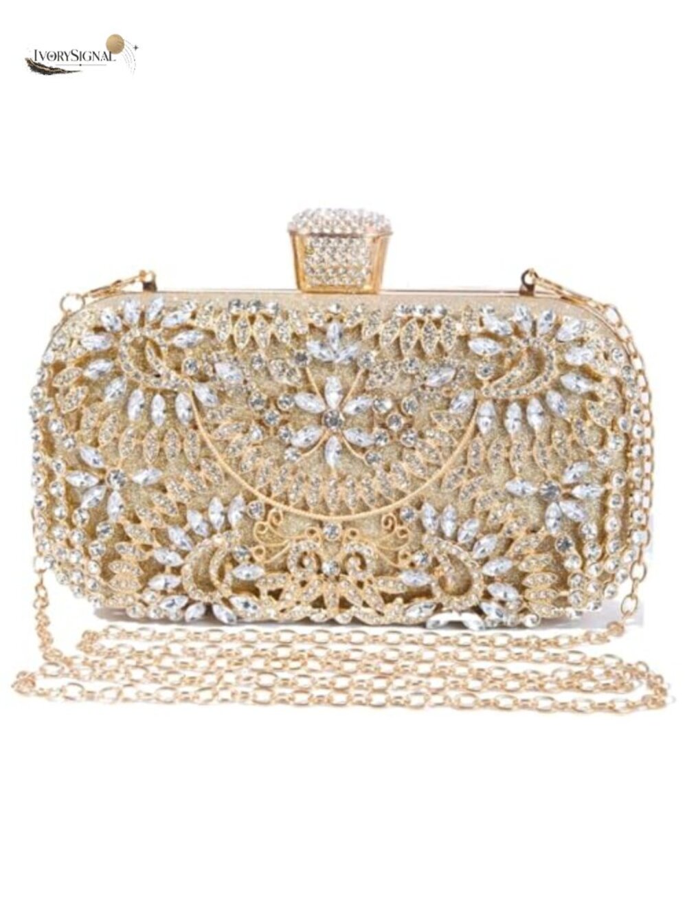 Evening Bag Rhinestone Satin Clutch Shoulder Crossbody Handbag